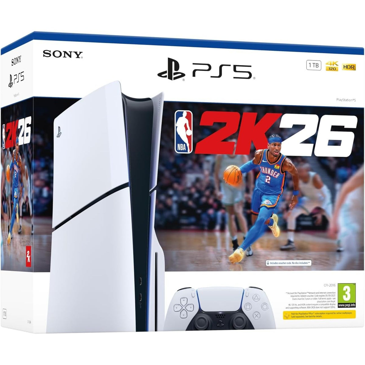New Sony Playstation 5 Slim Disc Console - 1TB w/ NBA 2K26 Sony PlayStation 5