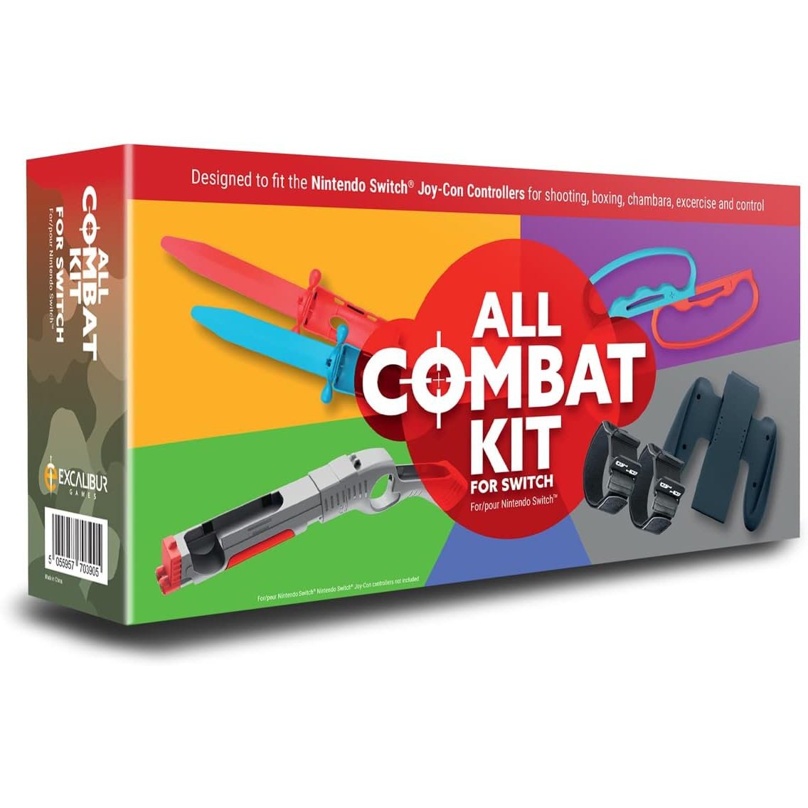 All Combat in Kit for Switch Boxing Grips, Vertical Joypad